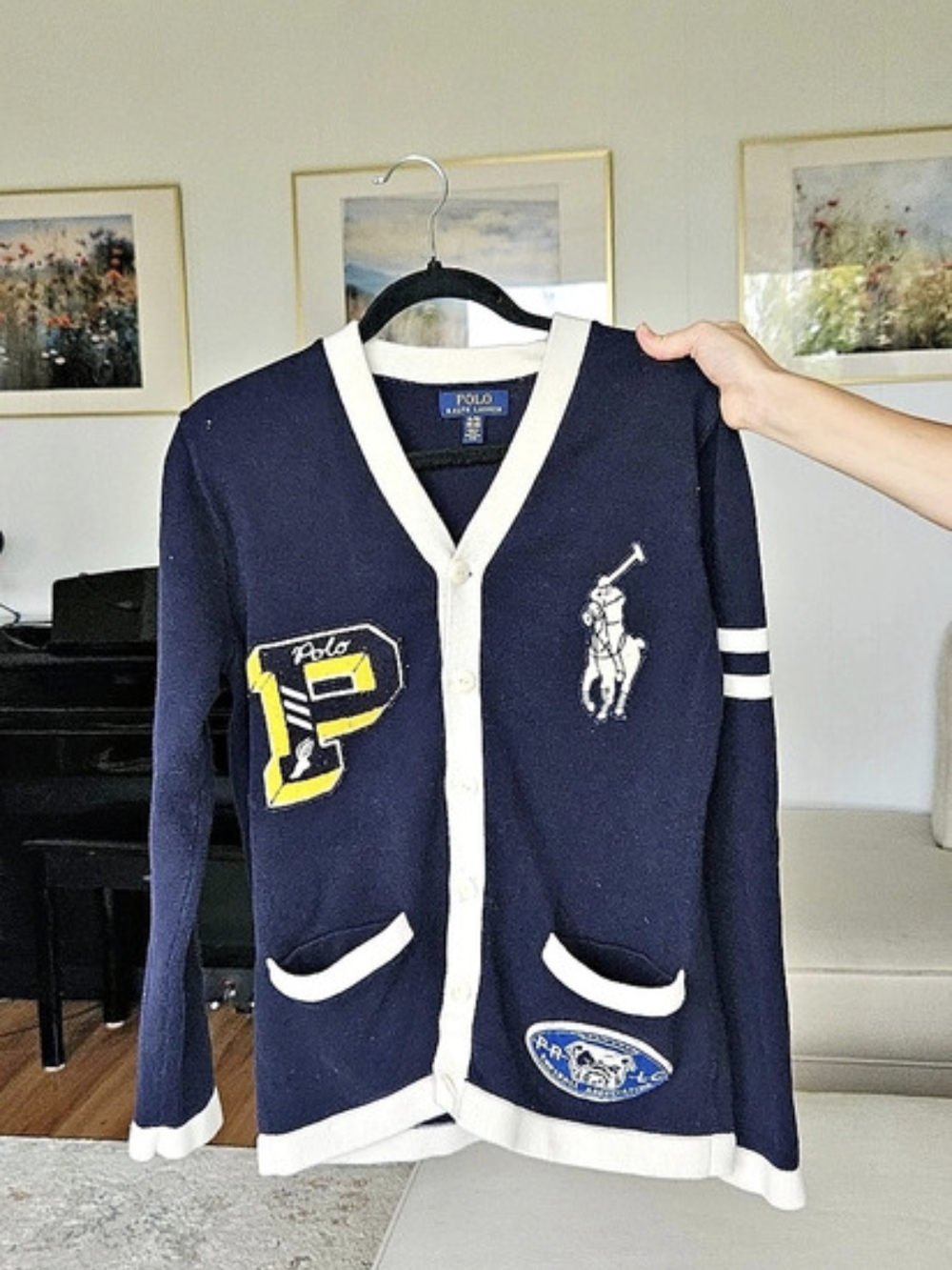 Polo Ralph Lauren Polo Bear cardigan Teen (18-20) Blue Cardigan Like New